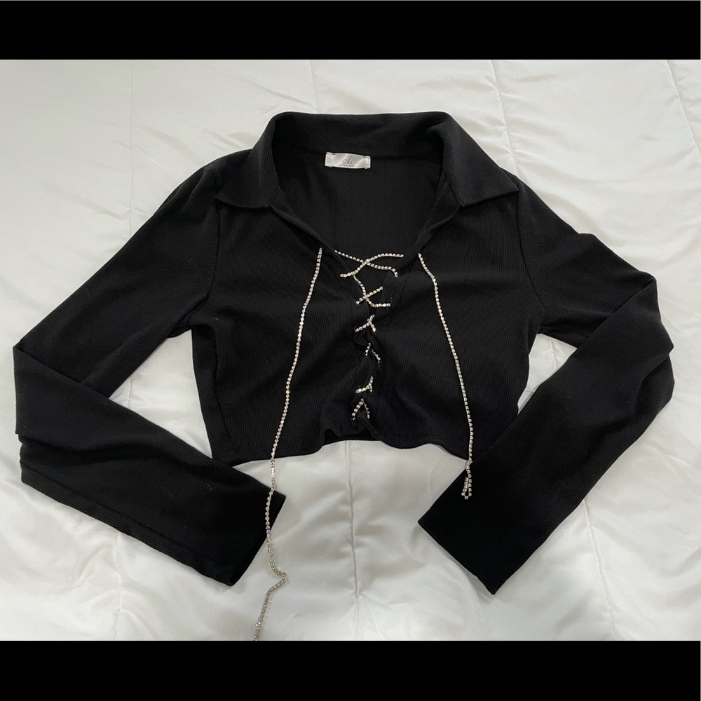 Ribbed open front top